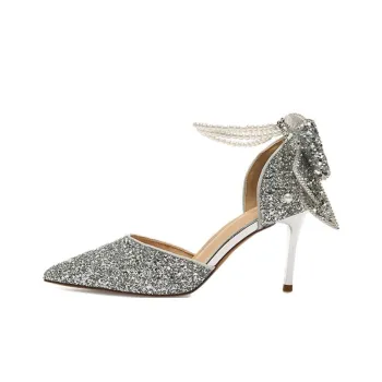 AGSDON High Heels Women's Silver