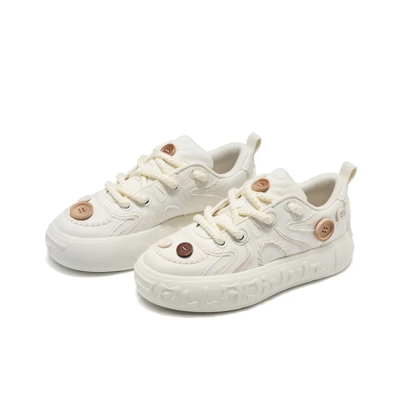 Palladium Paladin Buckle Shoes Casual Shoes Fashion Trend Round Tip Lace Up Skateboard Shoes Men's & Women's-2