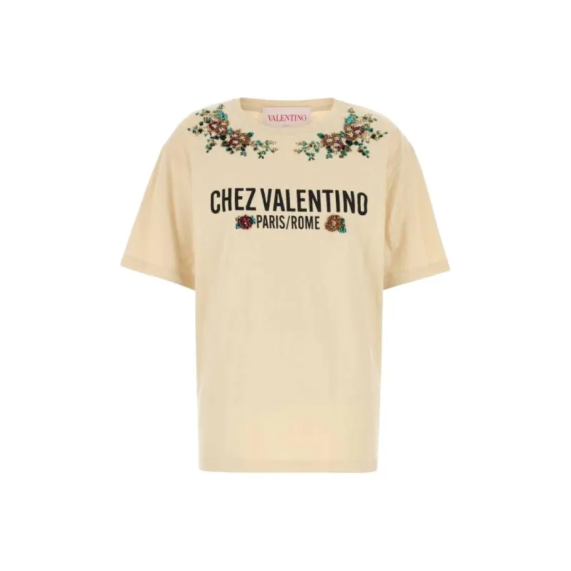 Valentino T Shirt Women's Beige-0