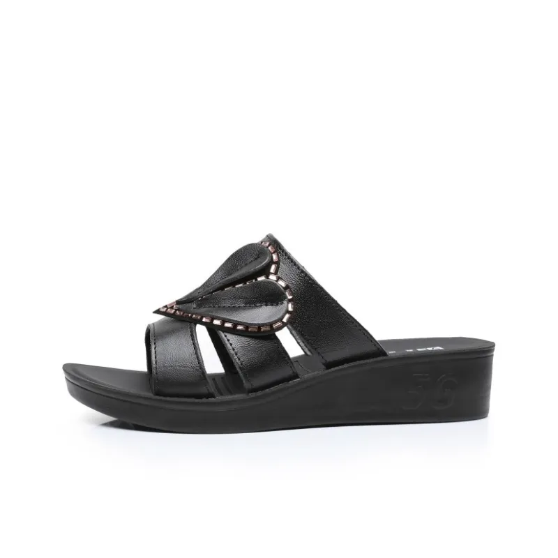EGCHI Slide Slippers Women's Red/Black/Beige-7