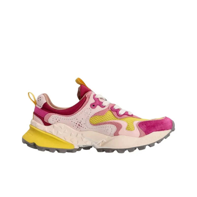 FLOWER MOUNTAIN Rulis Abrasion Resistant Low Top Casual Shoes Women's Yellow Pink-1