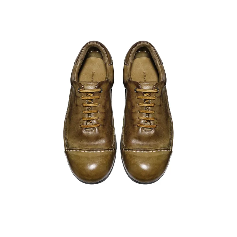 Dreambox Men's Casual Shoes Men Low Top Black/Gray/Olive Green-12