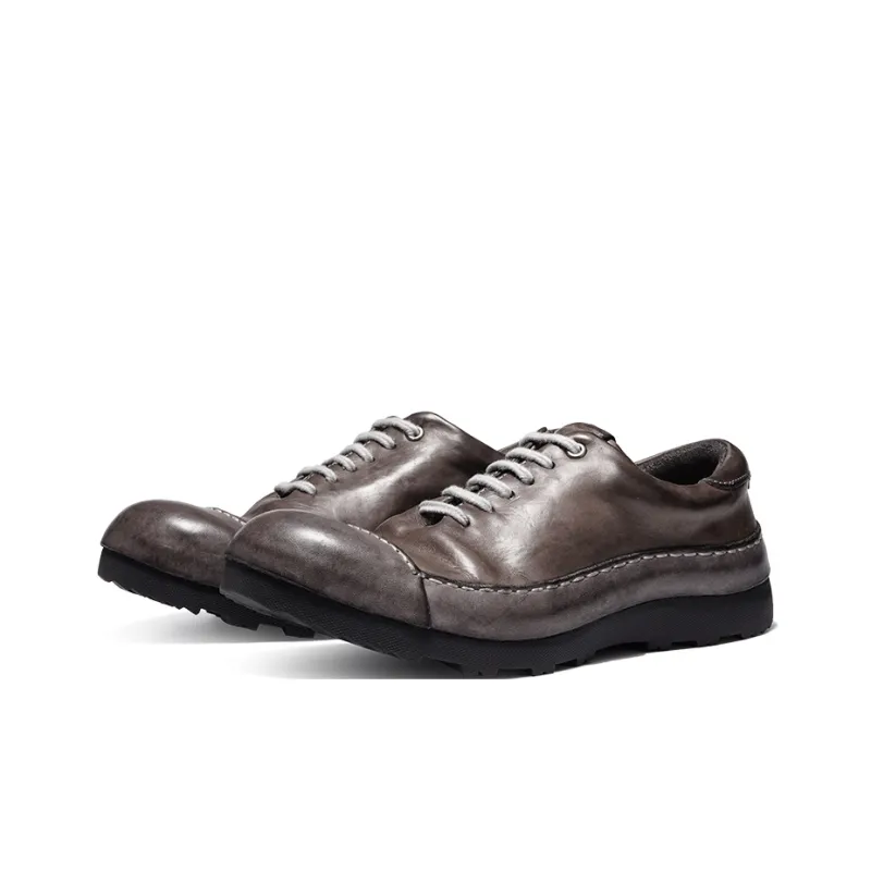 Dreambox Men's Casual Shoes Men Low Top Black/Gray/Olive Green-7