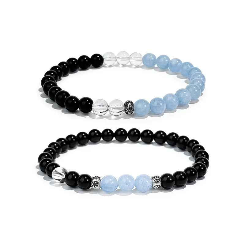 PUTUOSHANWENCHUANG Obsidian Jade Bracelets Unisex-4