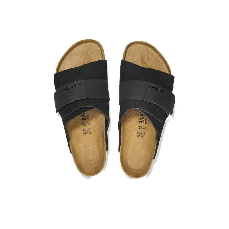 Birkenstock Kyoto Nubuck Suede Leather Sandals 'Black'-4