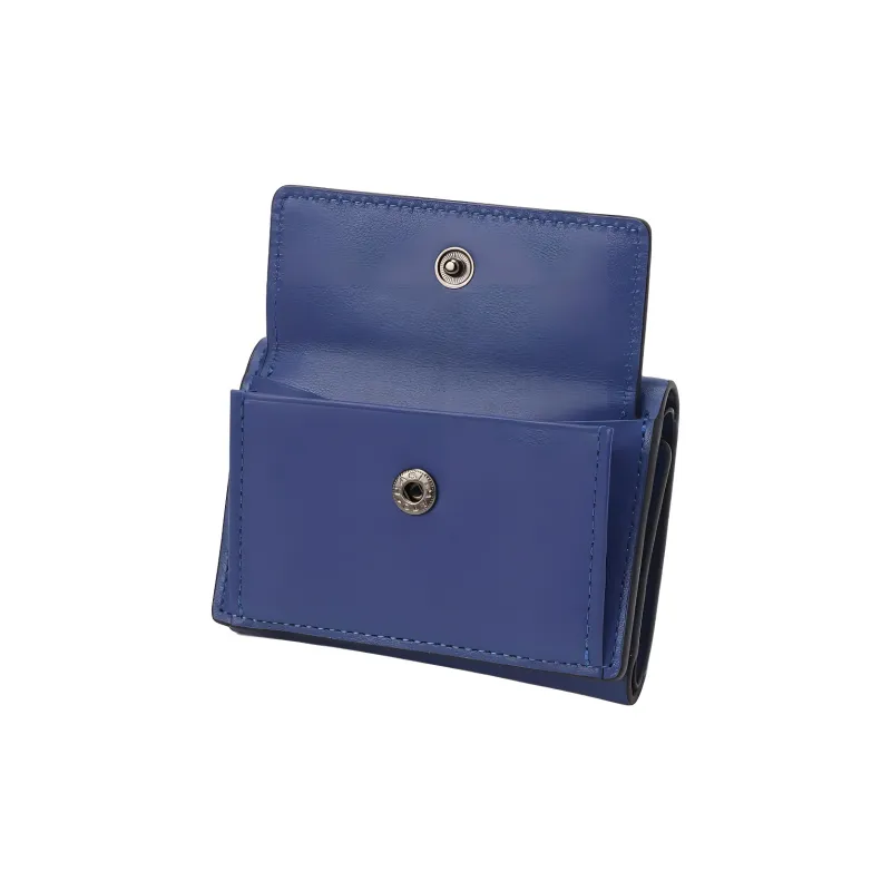 COACH Accordion Zip Smooth Finish Leather Card Holder, Wallet Women's Royal Blue-1