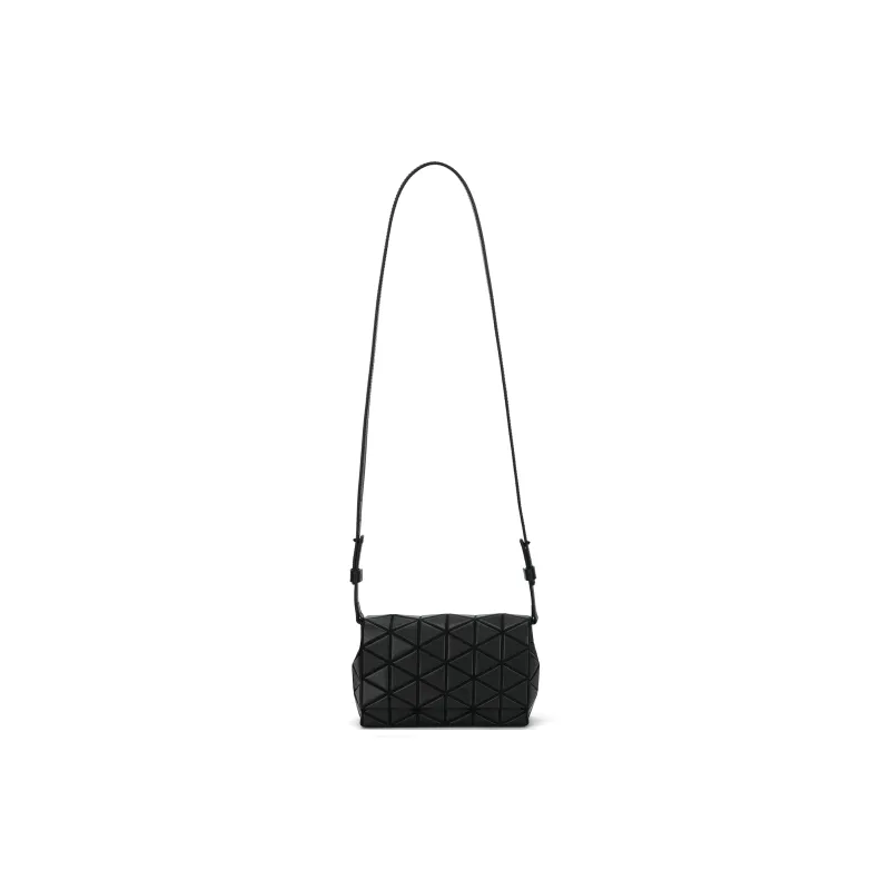 ISSEY MIYAKE Artificial Leather Shoulder Bag Crossbody Bag Handbag Small Size Women's Black-0