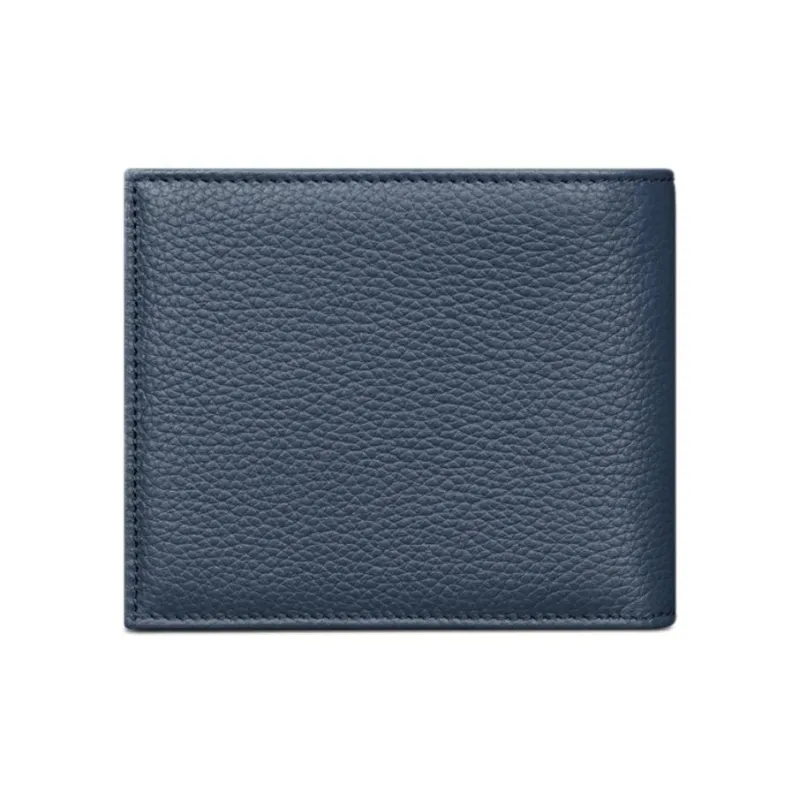 DIOR Saddle Cow Leather Wallet Unisex Blue-2