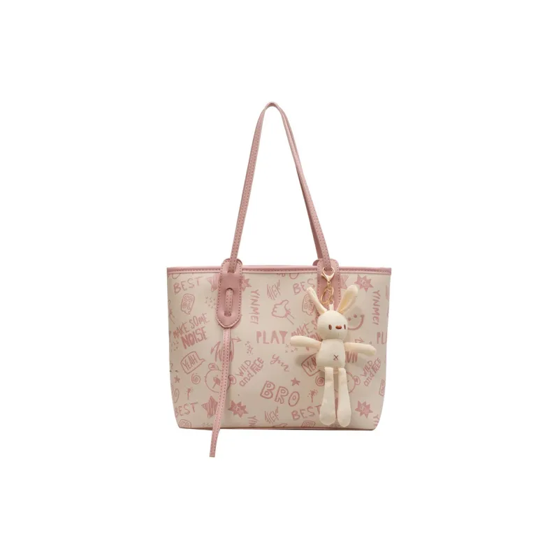 HCXK PU Shoulder Bag Regular Women's Black/Blue/Pink/Brown-19