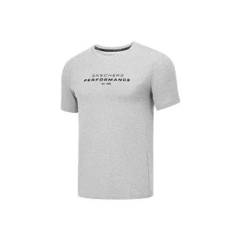 Skechers SS25 T Shirt Men's Heather Gray Light Color