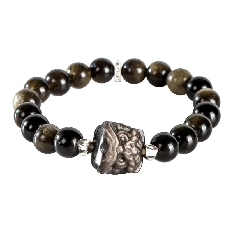 YUYIHUAN Obsidian Bracelets Unisex-0