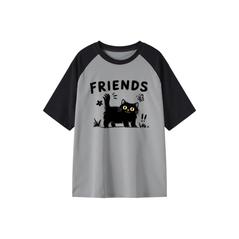 FAIRWHALE Drop Shoulder Sleeve T Shirt Women's-12