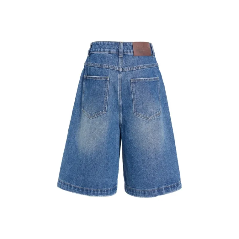 ZXZA Denim Shorts Women's Vintage Blue-1