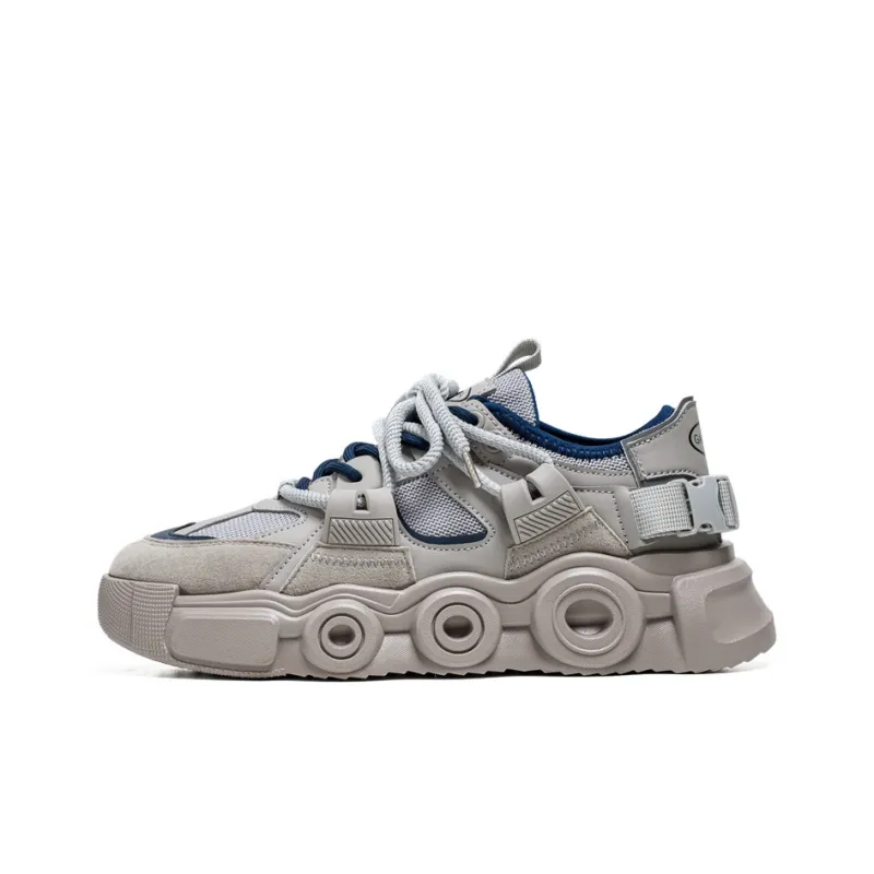 BINGO DUCK Breathable Height Increase Low Top Chunky Sneakers Men's-6