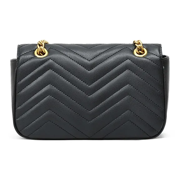 EBLAN Cow Leather Shoulder Bag, Crossbody Bag Regular Women's Black-4