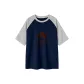 Navy Blue & White Heather Gray