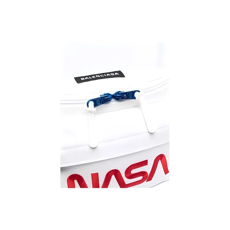 Balenciaga X NASA Co Branded Series Nylon Cell Phone Pouch Sling Bag, Fanny Pack Men's White-2