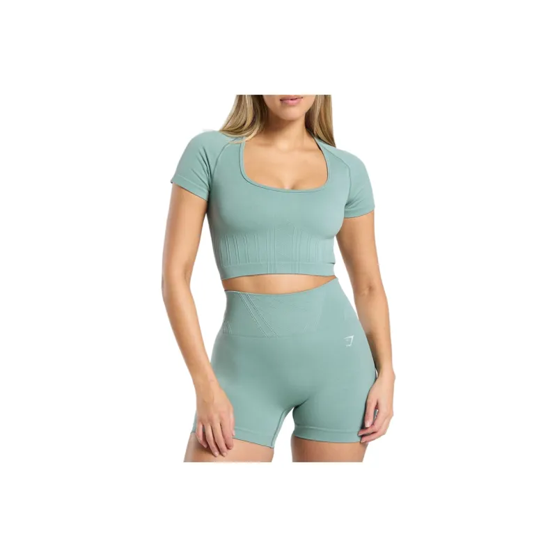 GYMSHARK Corset Seamless Crop Top Sport Vests Women's-6