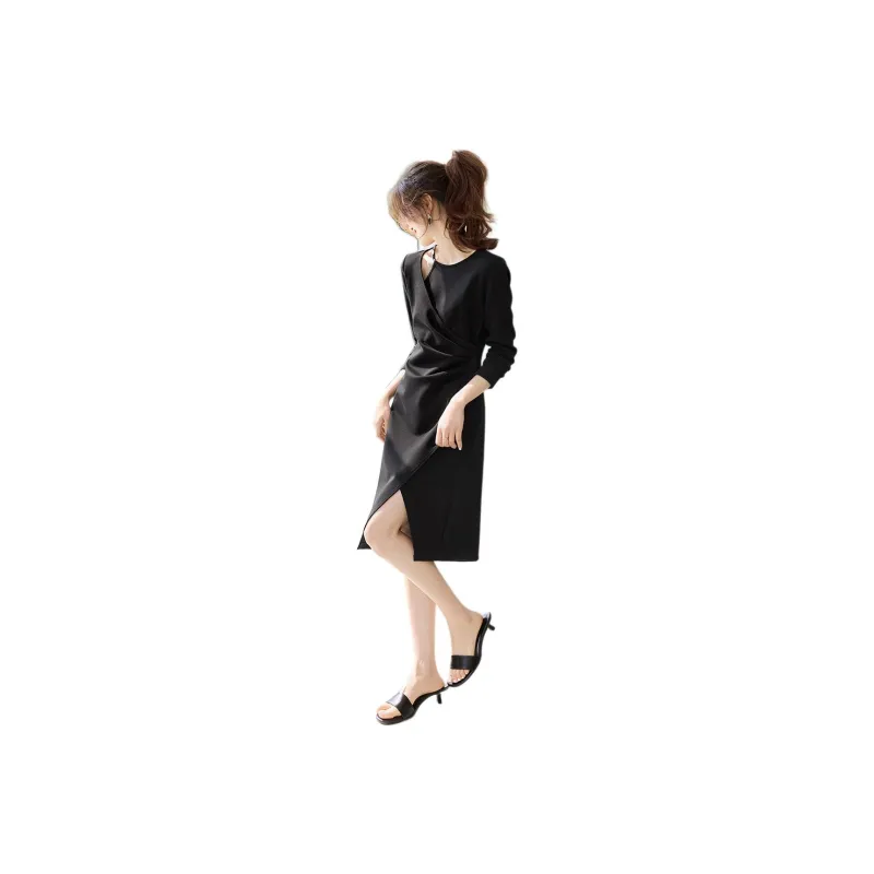 Mo Han Yi Mei Long Sleeved Dress Women's-0