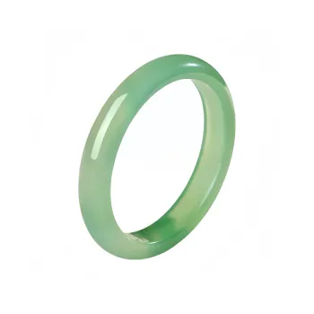 MY WORLD BEGINS AND ENDS WITH YOU Natural Chalcedony Jade Bangles Unisex