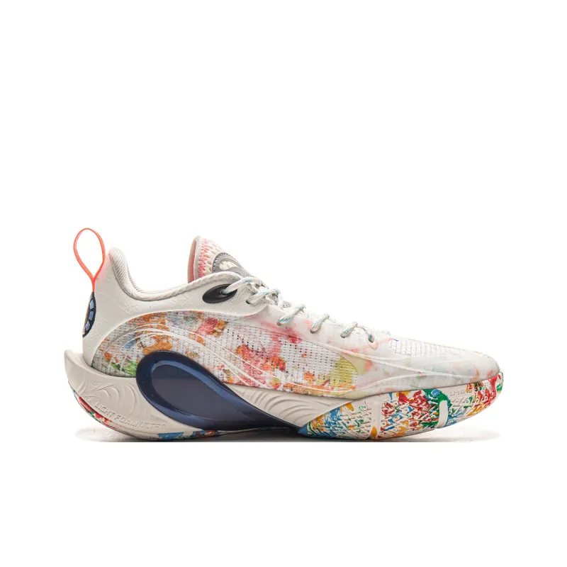 LiNing DLO1 Cushioning, Slip Resistant, Abrasion Resistant, Rebound Grip Low Top Basketball Shoes Men's Ivory-1