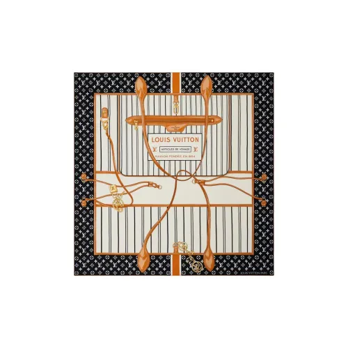 LOUIS VUITTON Wool Silk Shawls Women's Multicolor