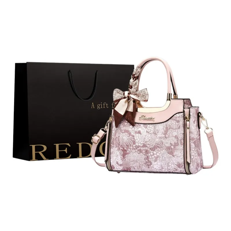 REDOO PU Handbag Regular Women's Black/Red/Gray/Pink/Earth Yellow-6