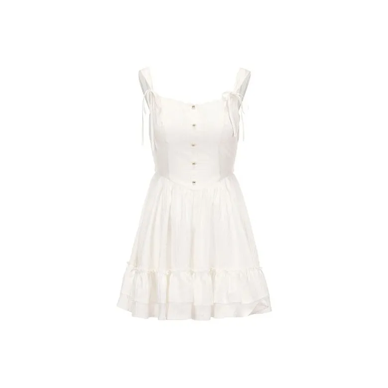 DOSOHEB Slip Dresses Women's White-0