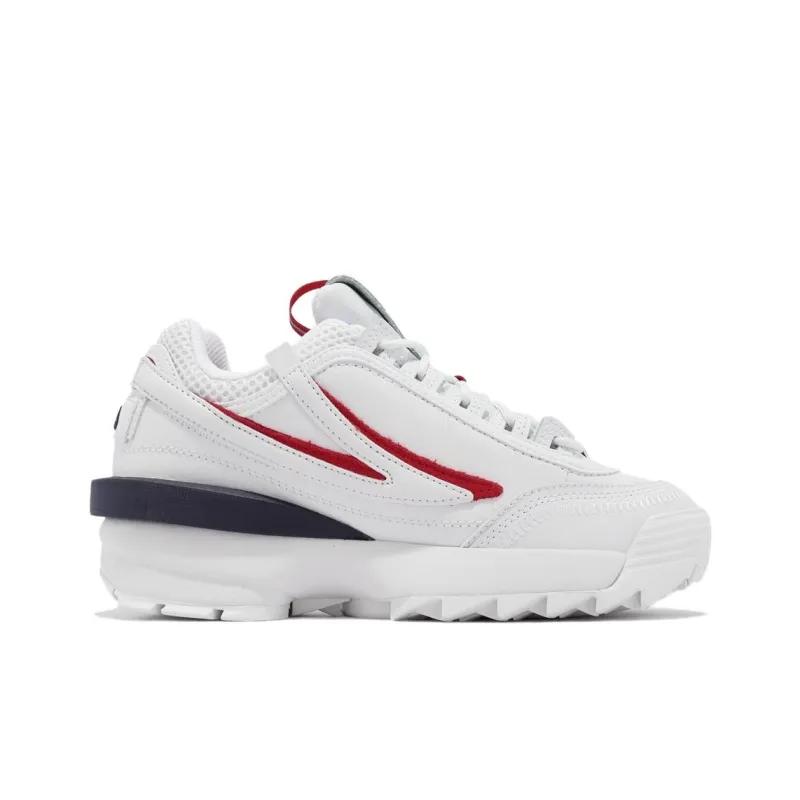 FILA Disruptor 2 Low Top Chunky Sneakers Women's White Red-1