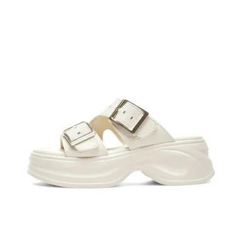 AGSDON Slide Slippers Women's Beige/Blue