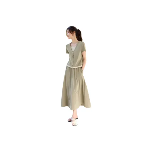Mu Xiao Xin Two Piece Skirt Sets Women's