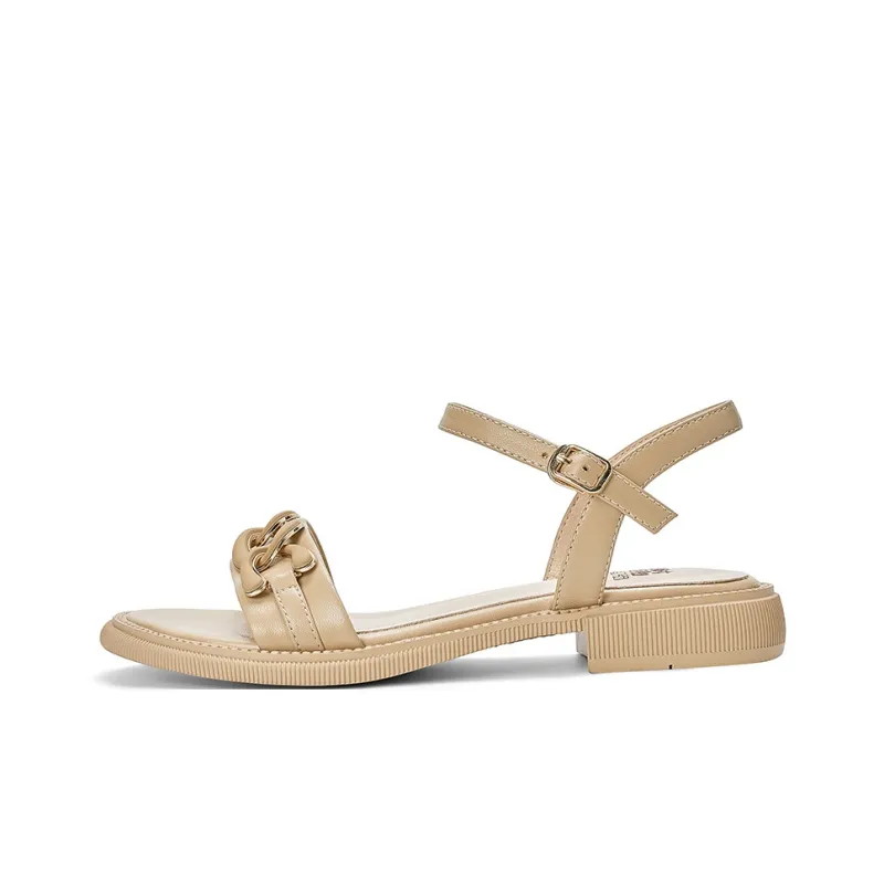 XICUNMINGWU One Strap Sandals Women's Apricot-0
