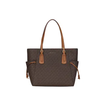 MICHAEL KORS Artificial Leather Tote Bag, Shopping Bag, Handbag, Shoulder Bag Medium Size Women's Acorn Brown