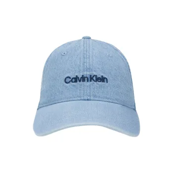 CALVIN KLEIN Cotton Baseball Caps Unisex Denim Light Blue