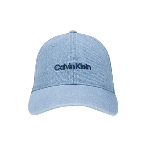 CALVIN KLEIN Cotton Baseball Caps Unisex Denim Light Blue