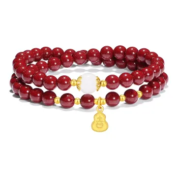 PUTUOSHANWENCHUANG Cinnabar Bracelets Unisex