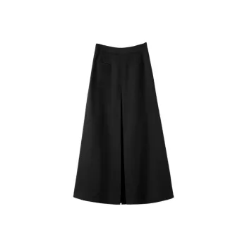 Late White Casual Long Skirt Women's