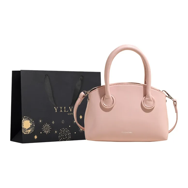 Yi Brigade PU One Shoulder Handbag Women's Black/Ecru/Light Pink/Light Yellow-8