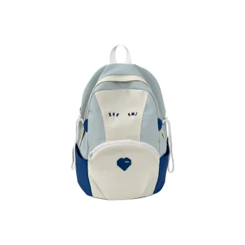 WICKBUEN Nylon Backpack Regular Unisex Blue/Pink/Khaki