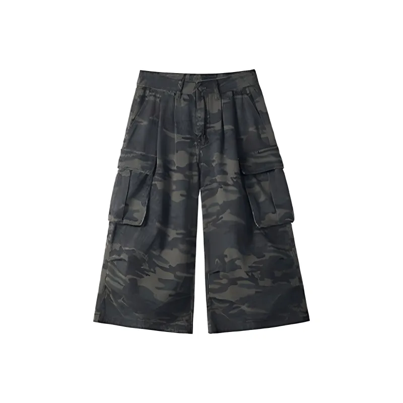 RASHOMONG Cargo Shorts Unisex Camouflage-0