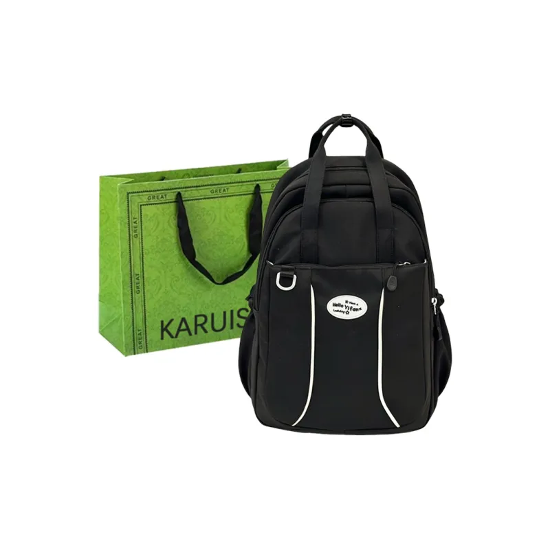 KARUISHA Nylon Backpack Women's Yellow/Pink/Blue/Purple/Black-16