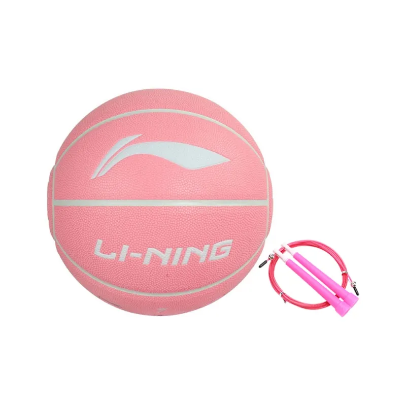 LiNing Badfive PU Basketball Pink Size 7 Training Unisex-37