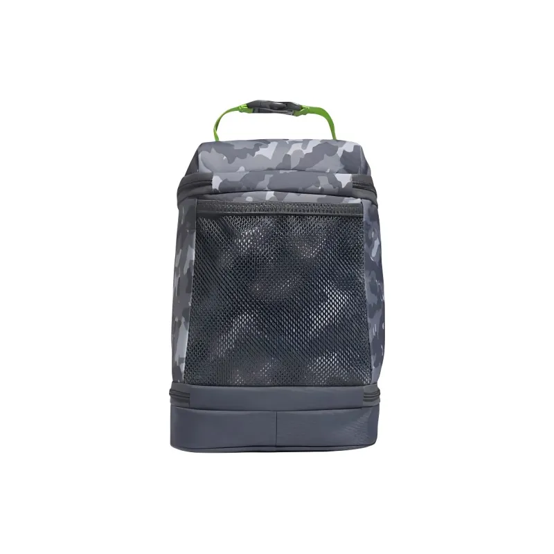 Adidas EXCEL Recycled Polyester Lunch Bag Storage Bag Men's Medium Gray With Half-Flash Green-3