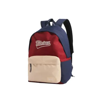 SURELAPTOP Nylon Backpack Unisex Red Blue/Black/Apricot