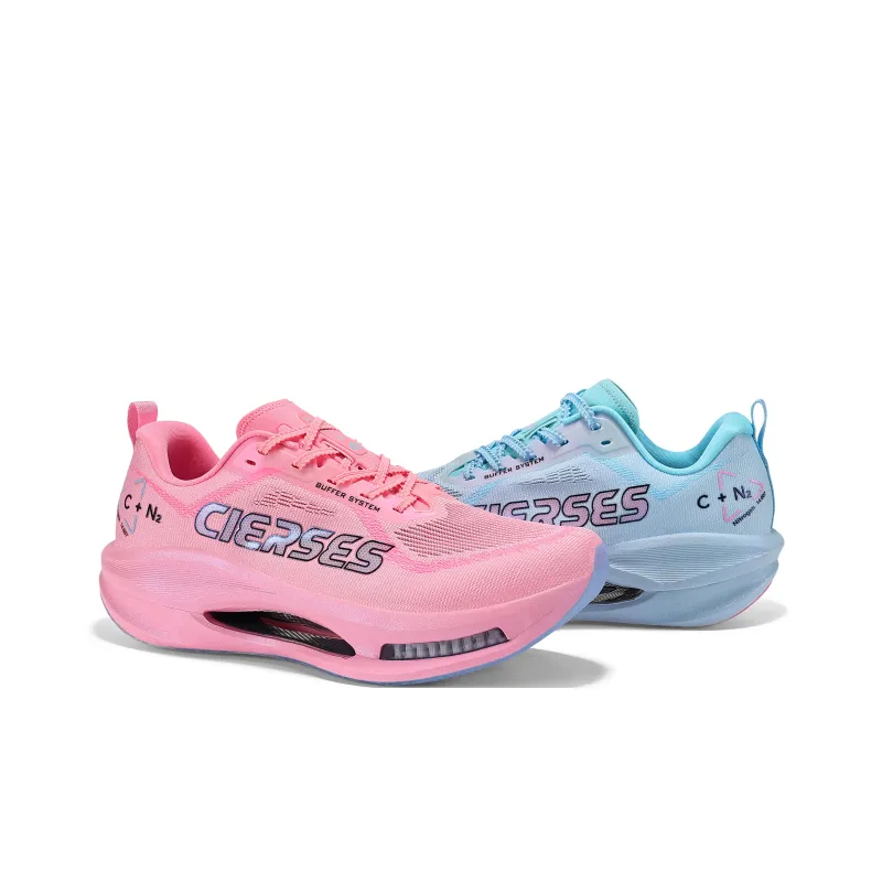 CLERSES Running Shoes Unisex Low Top Blue Pink Mismatched-3