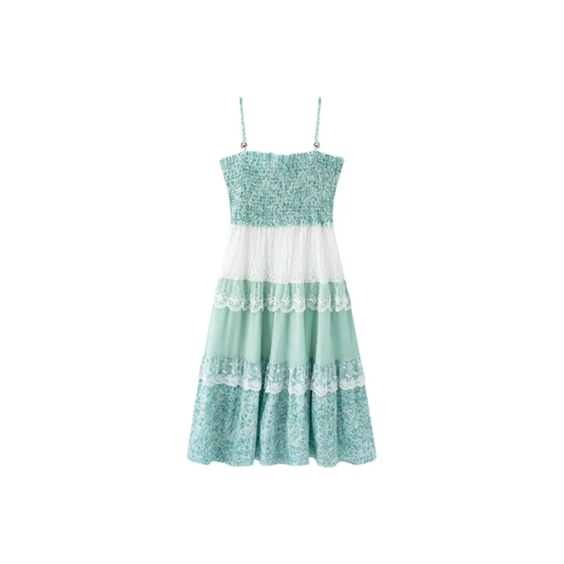 FLIM Slip Dresses Women's Green-1