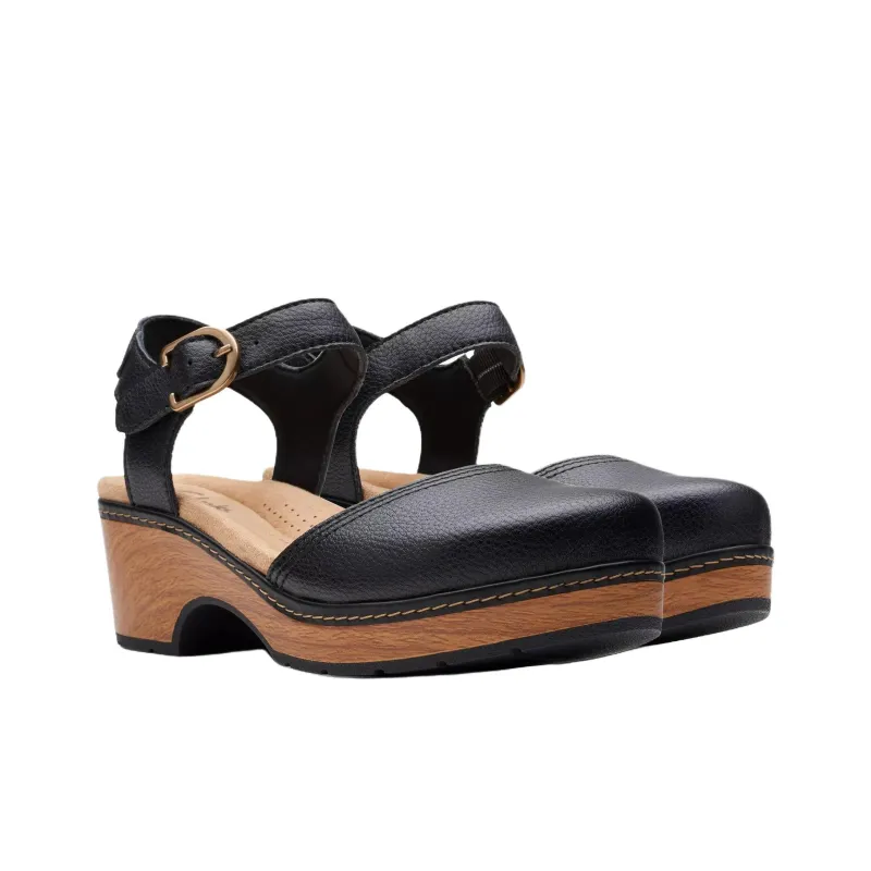 Clarks Paizlee Bay Chunky Heel High Heels 4.76cm Women's Black-2
