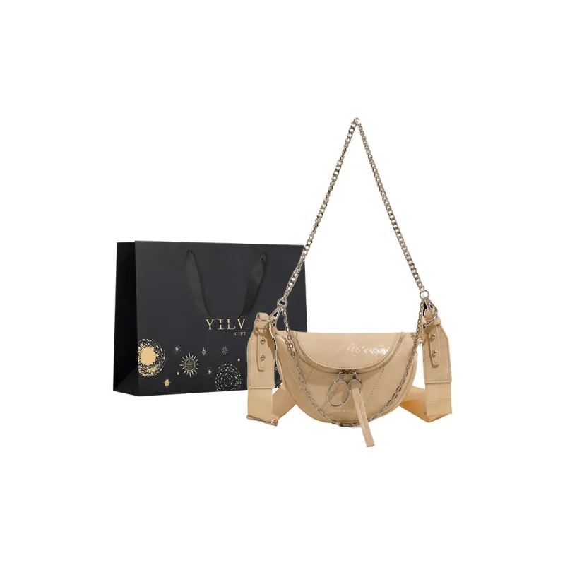 Yi Brigade PU Shoulder Bag Women's Black/White/Silver/Yellow-12