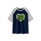 Navy Blue & White Heather Gray