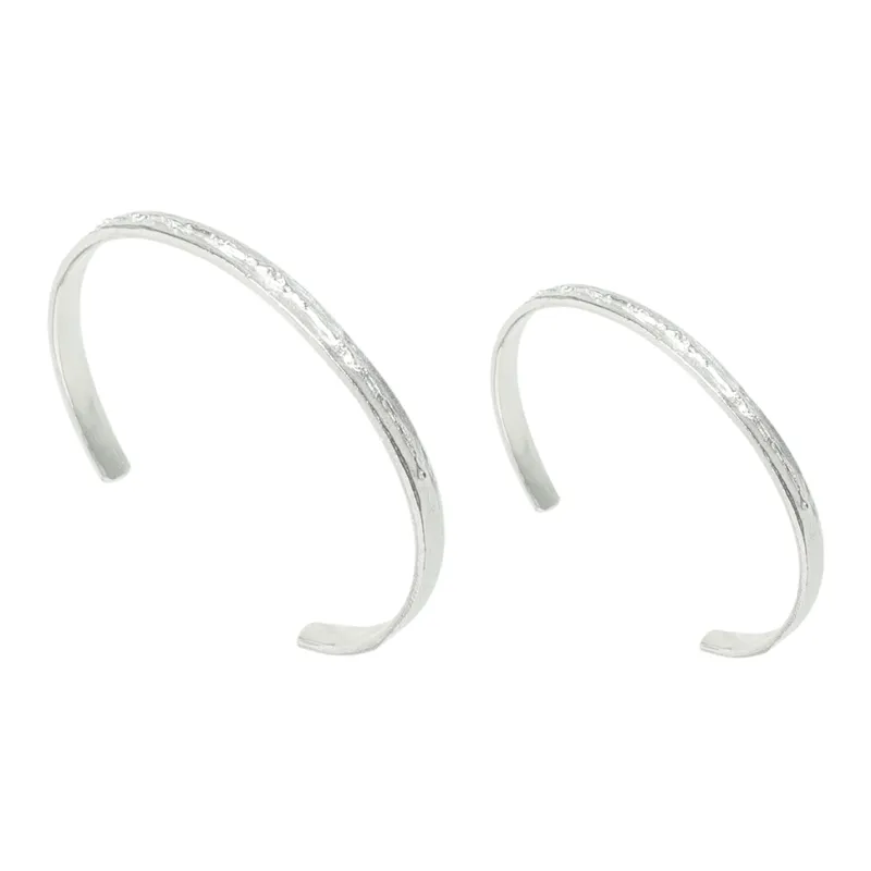 M.Wong 925 Sterling Silver, Adjustable Opening Yinyu Bangle Unisex-6